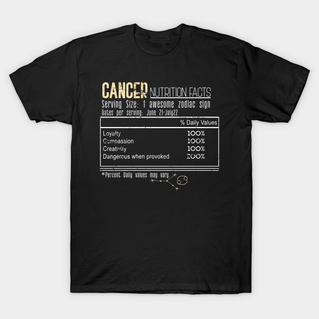 Zodiac Signs Cancer T-Shirt by shirtsyoulike